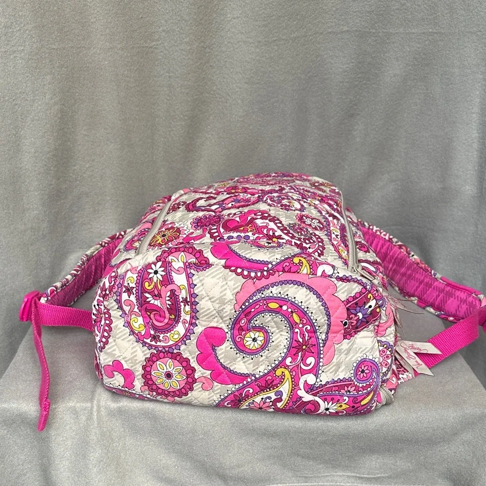 Vera Bradley Paisley Meets Plaid Large Campus Laptop Backpack Travel Bag - Picture 3 of 15